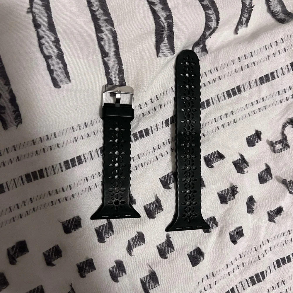 Apple Watch band - silicone black “lace” design